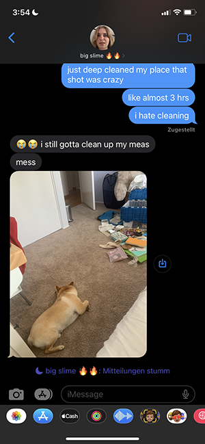 a text message with my friend