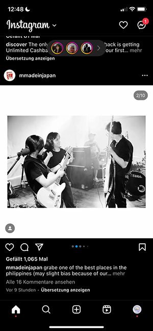 music post on instagram feed
