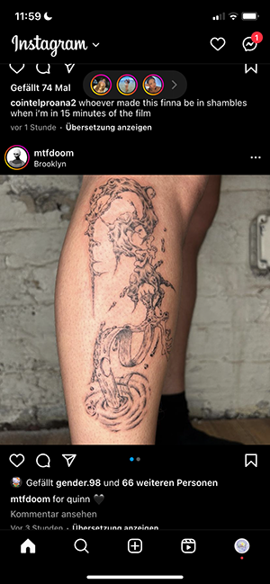 tattoo on my instagram feed